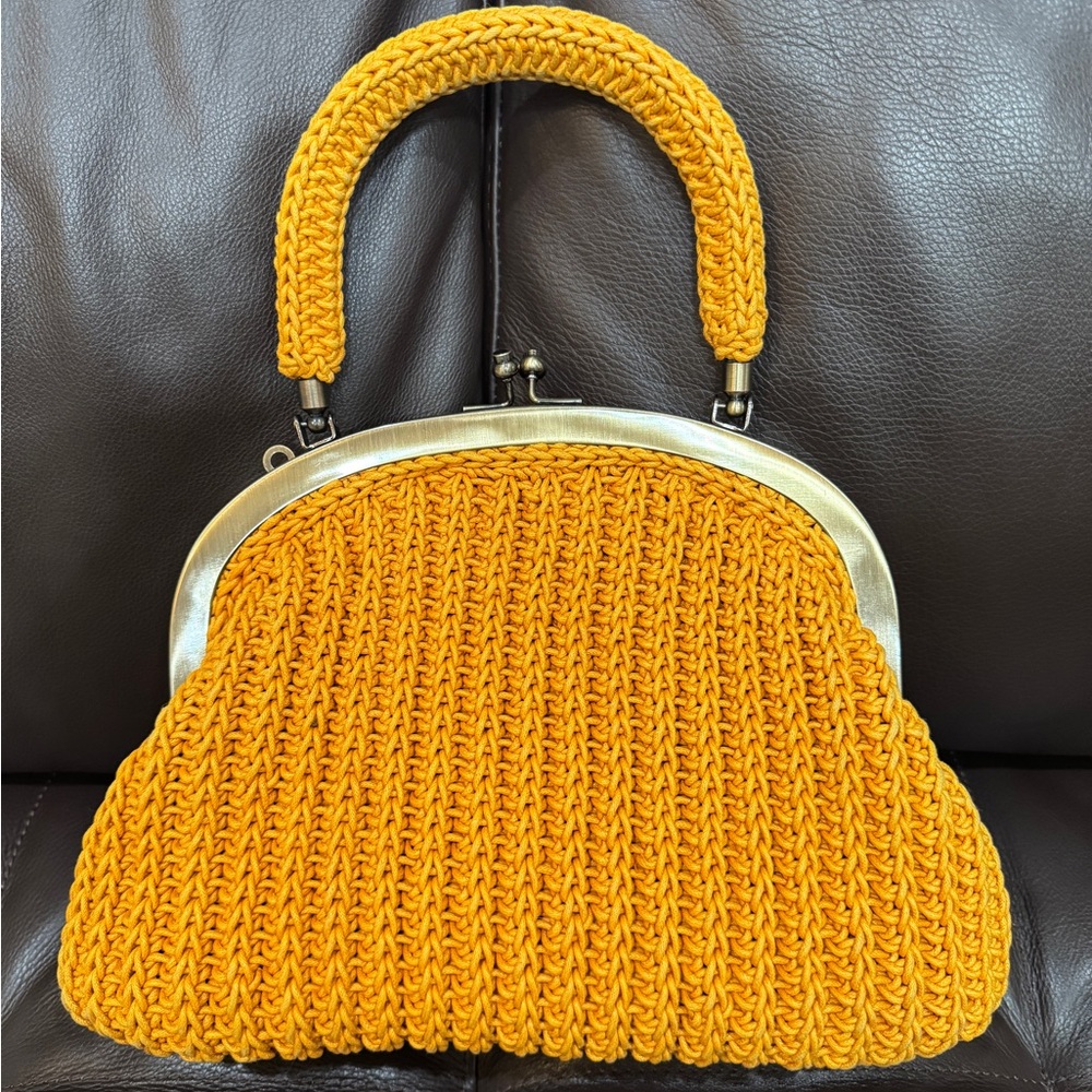 Patricia Nash Yellow Willow Kisslock Handbag